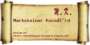 Marksteiner Kocsárd névjegykártya